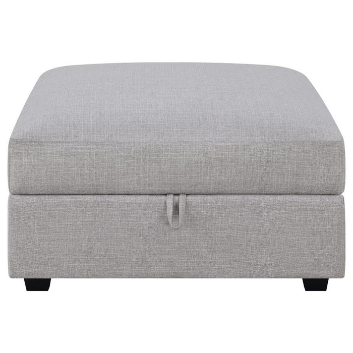 Cambria - Upholstered Square Storage Ottoman - Gray Unique Piece Furniture