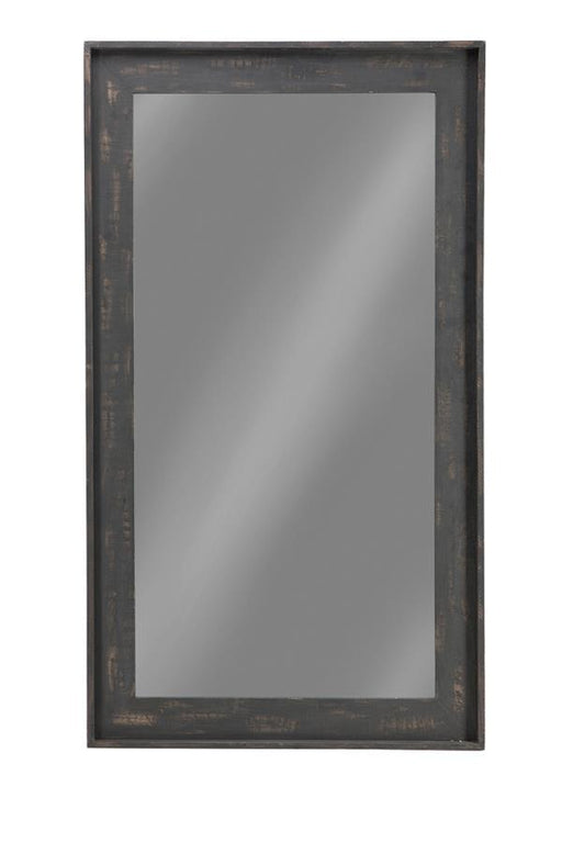 Cragen - Rectangle Bold Contoured Frame Floor Mirror - Brown Unique Piece Furniture