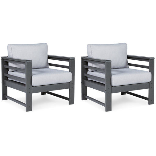 Amora - Charcoal Gray - Lounge Chair W/Cushion (Set of 2) Unique Piece Furniture