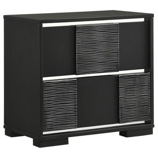 Blacktoft - 2-Drawer Nightstand - Black Unique Piece Furniture
