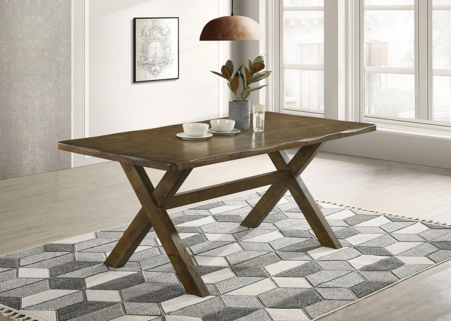 Alston - X-Shaped Dining Table - Knotty Nutmeg Unique Piece Furniture