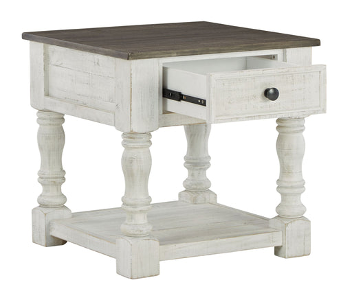 Havalance - White / Gray - Square End Table Unique Piece Furniture