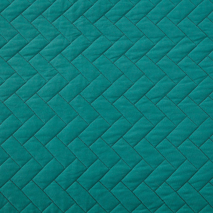 3 Piece Luxurious Oversized Quilt Set, Peacock
