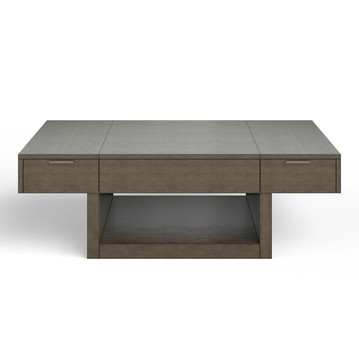 McGrath - Lift Top Cocktail Table With Casters - Urbane Bronze
