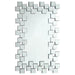 Pamela - Frameless Wall Mirror With Staggered Tiles - Silver Unique Piece Furniture