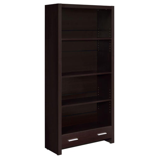 Skylar - 5-Shelf Bookcase With Storage Drawer - Cappuccino Unique Piece Furniture