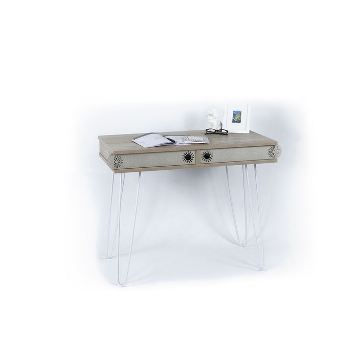 Lora - Metal Legs 2 Tier Modern Desk