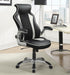 Dustin - Adjustable Height Office Chair - Black And Silver Unique Piece Furniture