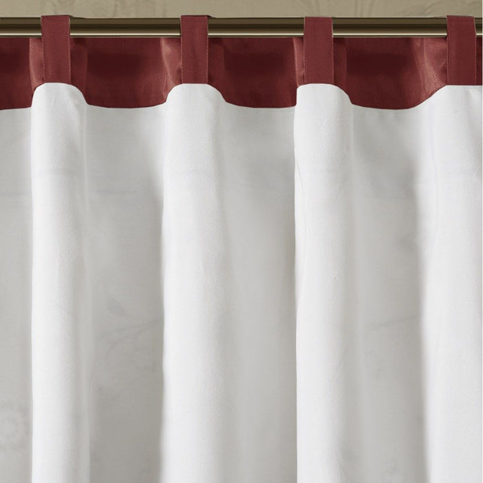Embroidered Curtain Panel - Red