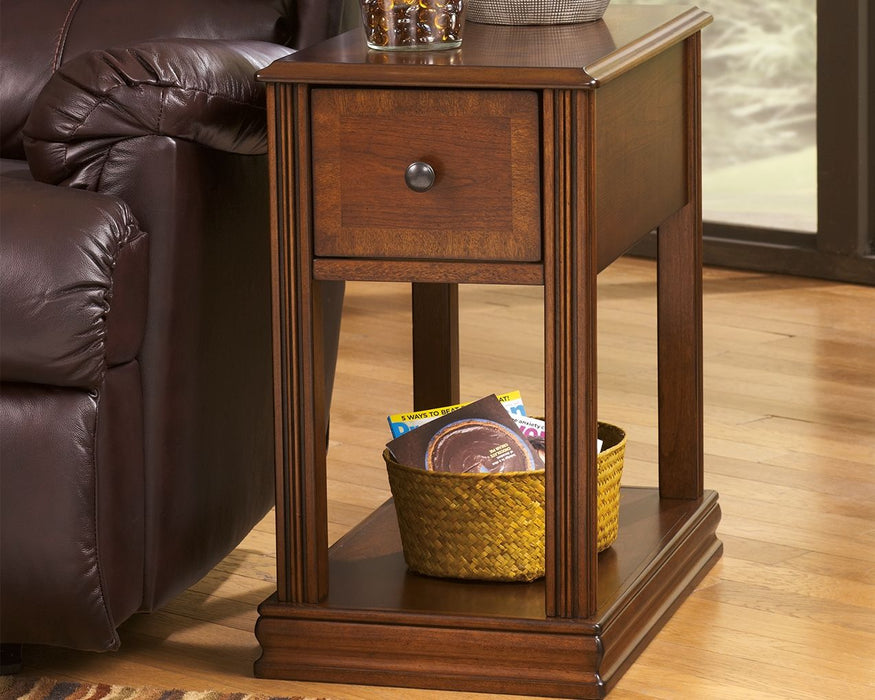 Breegin - Brown - Chair Side End Table - Removable Tray Unique Piece Furniture