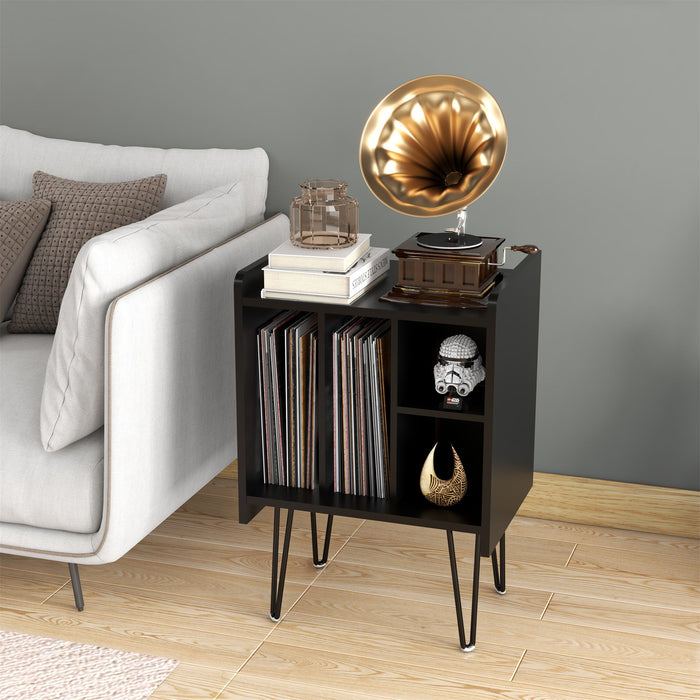 Four - Compartment Record Rack With USB Port