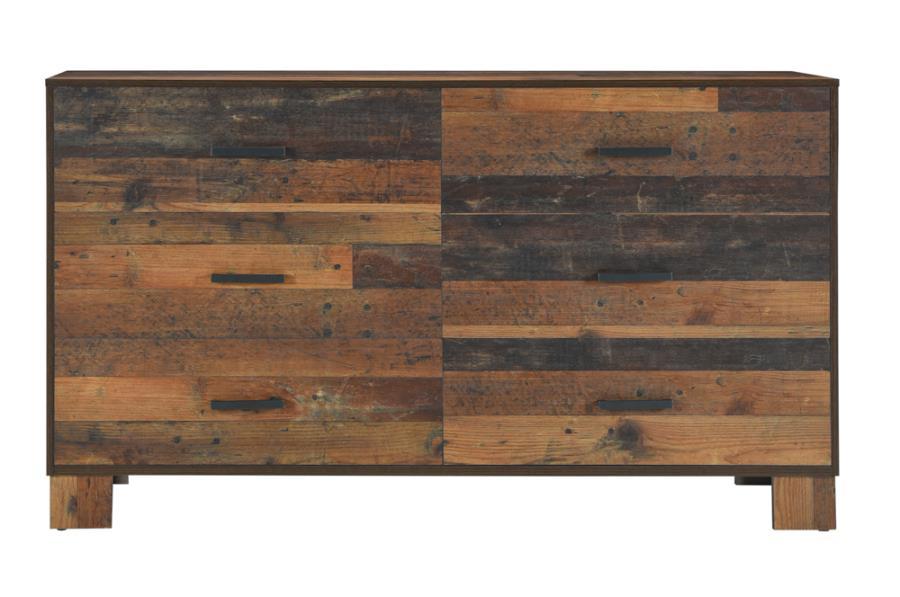 Sidney - 6-Drawer Dresser - Rustic Pine Unique Piece Furniture