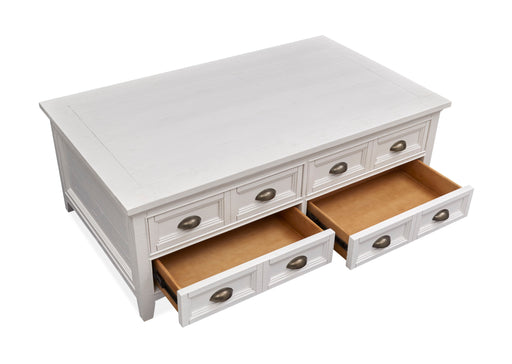 Heron Cove - Lift Top Storage Cocktail Table With Casters - Chalk White Unique Piece Furniture