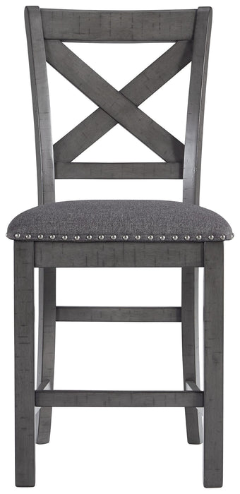 Myshanna - Gray - Upholstered Barstool (Set of 2) Unique Piece Furniture