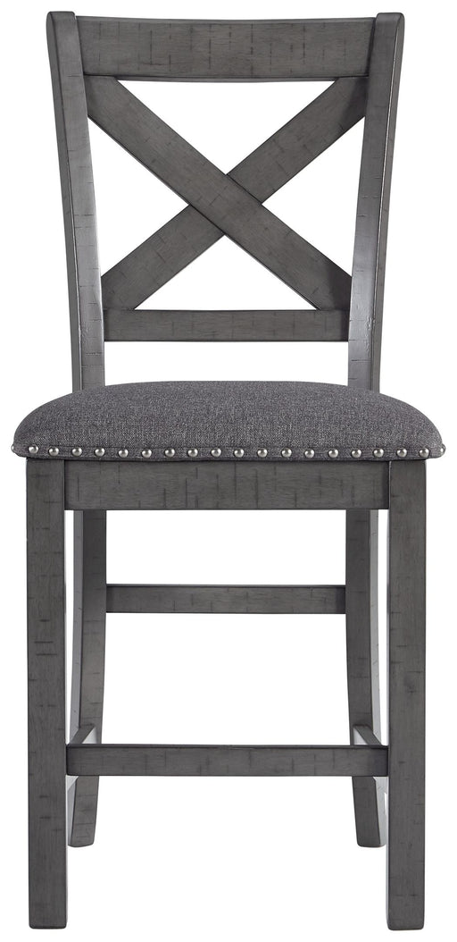 Myshanna - Gray - Upholstered Barstool (Set of 2) Unique Piece Furniture