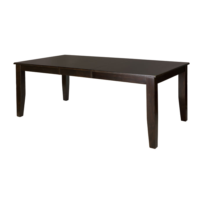 Casual Dining Warm Merlot Finish 1 Piece Dining Table With Self-Storing Extension Leaf Strong Durable Furniture