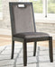 Hyndell - Gray / Dark Brown - Dining Uph Side Chair (Set of 2) Unique Piece Furniture
