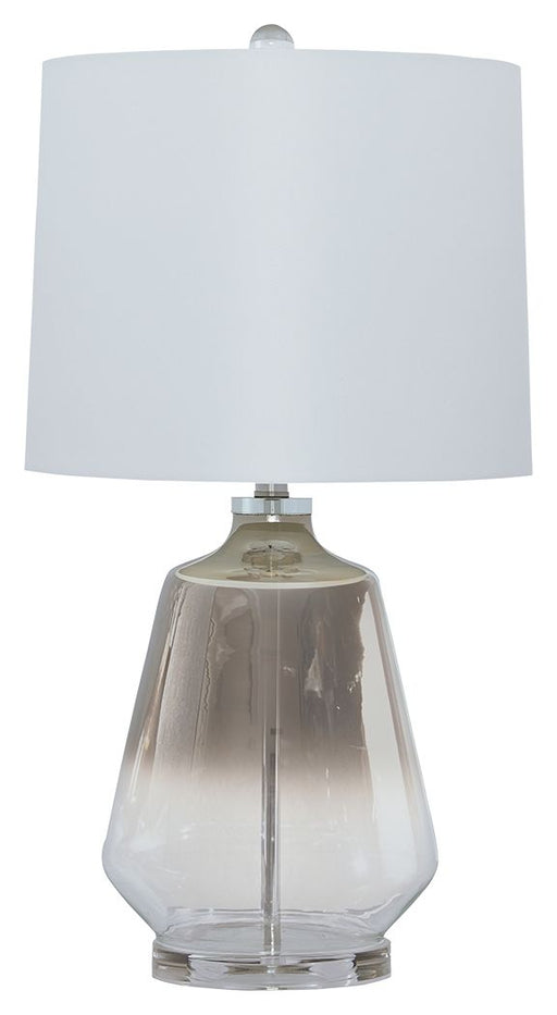 Jaslyn - Pearl Silver Finish - Glass Table Lamp Unique Piece Furniture