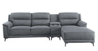 Walcher - Sectional Sofa - Gray Linen Unique Piece Furniture