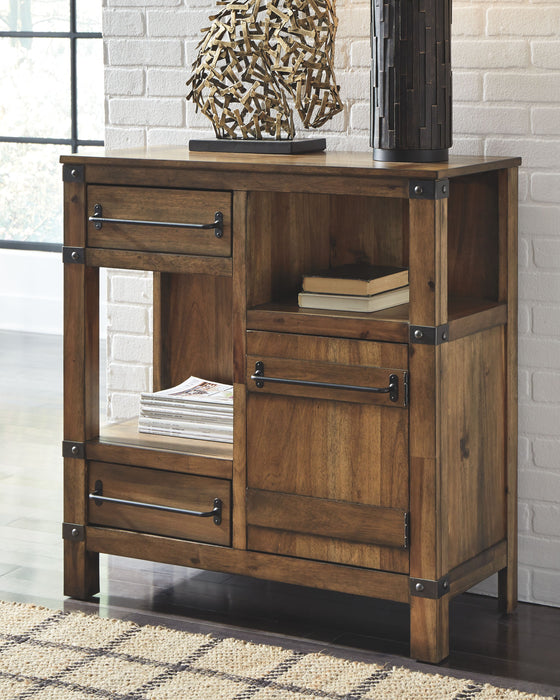 Roybeck - Light Brown / Bronze - Accent Cabinet Unique Piece Furniture
