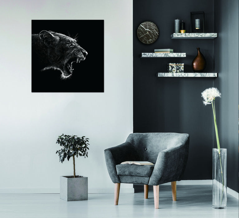 Oppidan Home "Roaring Lioness" Acrylic Wall Art (40"H X 40"W)