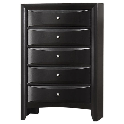 Briana - Rectangular 5-Drawer Chest - Black Unique Piece Furniture