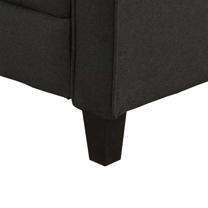 Living Room Furniture Armrest Single Sofa (Black)