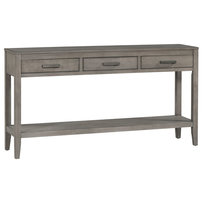 U_Style Contemporary 3-Drawer Console Table With 1 Shelf, Entrance Table For Entryway, Hallway, Living Room, Corridor