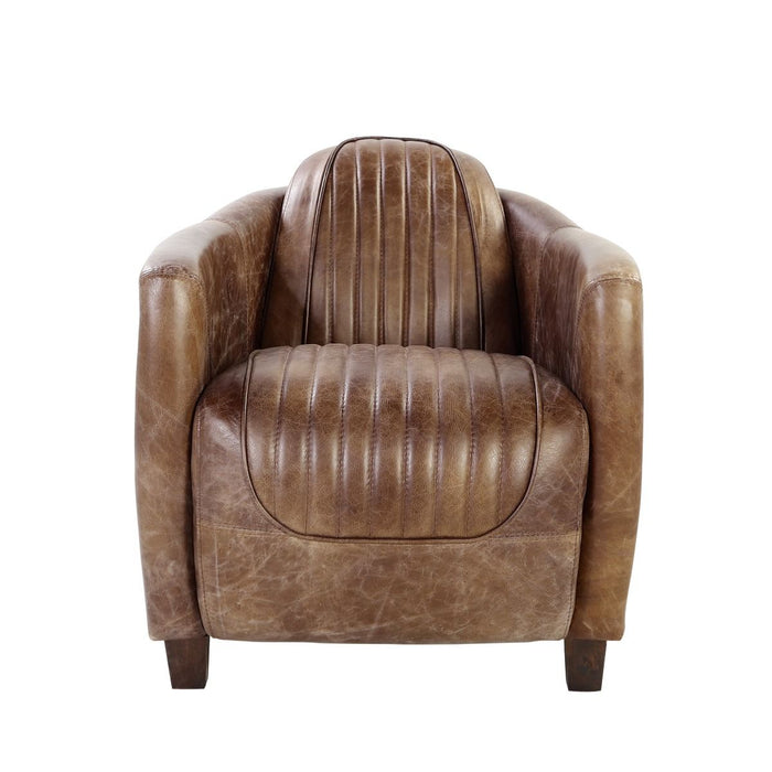 Brancaster - Chair - Retro Brown Top Grain Leather & Aluminum The Unique Piece Furniture Furniture Store in Dallas, Ga serving Hiram, Acworth, Powder Creek Crossing, and Powder Springs Area