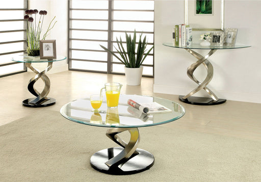 Nova - Sofa Table - Satin Plated / Black Unique Piece Furniture