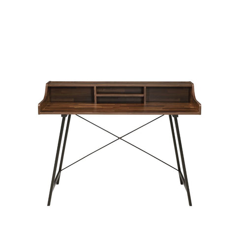 Sange - Desk - Walnut & Black Unique Piece Furniture