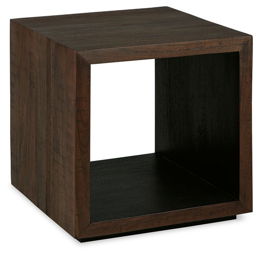 Hensington - Brown / Black - Square End Table Unique Piece Furniture