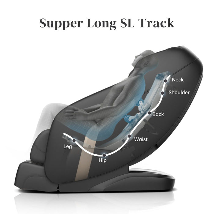 Massage Chair, Zero Gravity Shiatsu Massage Chairs Full Body And Recliner Sl Track Massage Chair With Bluetooth Speaker, Anion, Thai Stretch, Usb Charing, Heating And Foot Roller Massager