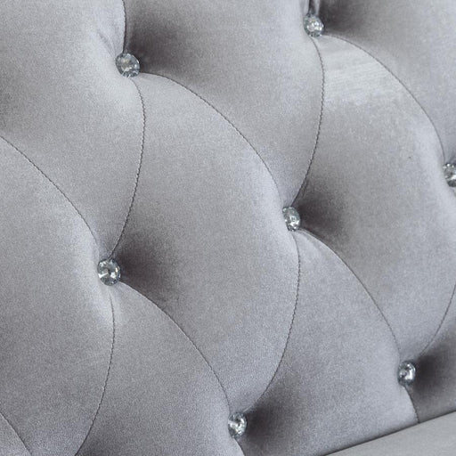 Frostine - Button Tufted Sofa - Silver Unique Piece Furniture