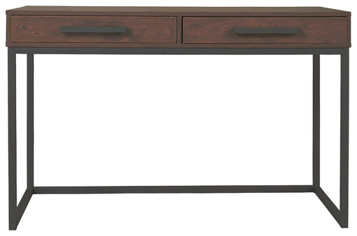 Horatio - Warm Brown / Gunmetal - Home Office Small Desk Unique Piece Furniture