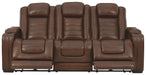 Backtrack - Chocolate - Pwr Rec Sofa With Adj Headrest Unique Piece Furniture