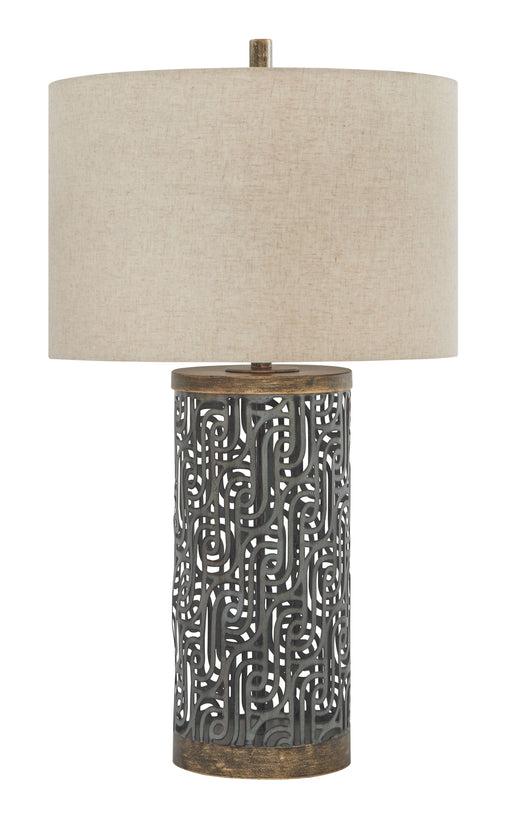 Dayo - Gray / Gold Finish - Metal Table Lamp Unique Piece Furniture