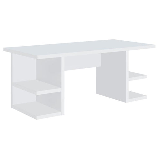 Alice - Writing Desk - White With Open Shelves Unique Piece Furniture