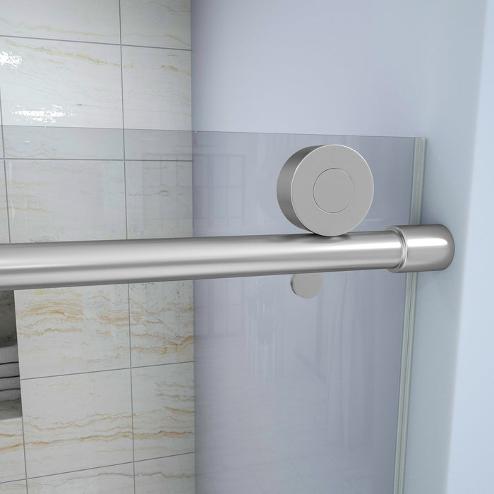 Shower Door 48" X 76" H Single Sliding Bypass Shower Enclosure, Chrome