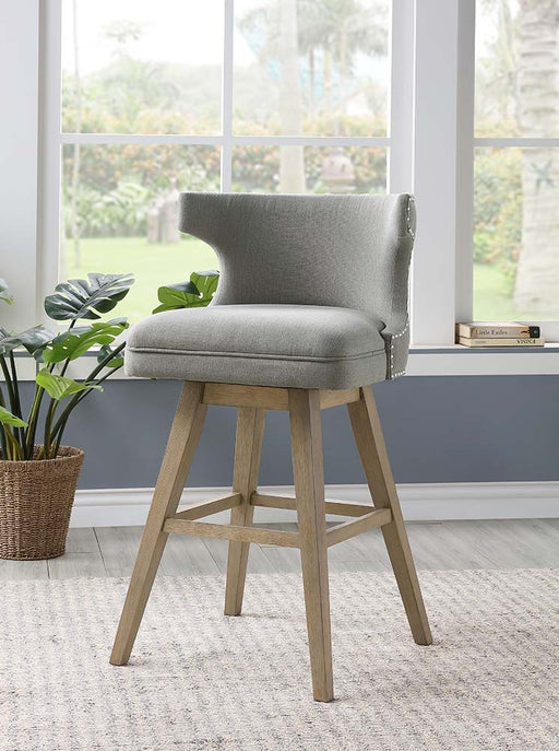 Everett - Bar Chair (Set of 2) - Fabric & Oak Unique Piece Furniture
