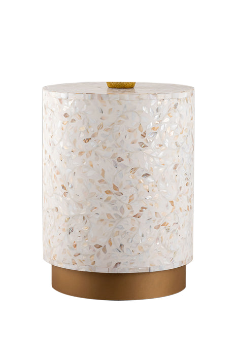Luxe End Table Ivory