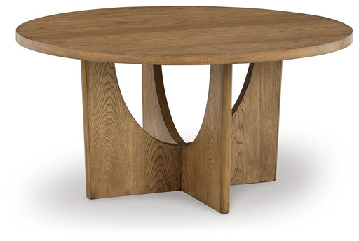 Dakmore - Brown - Round Dining Room Table Unique Piece Furniture