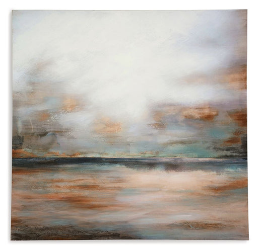 Weatheridge - Grey / Gold - Wall Art Unique Piece Furniture