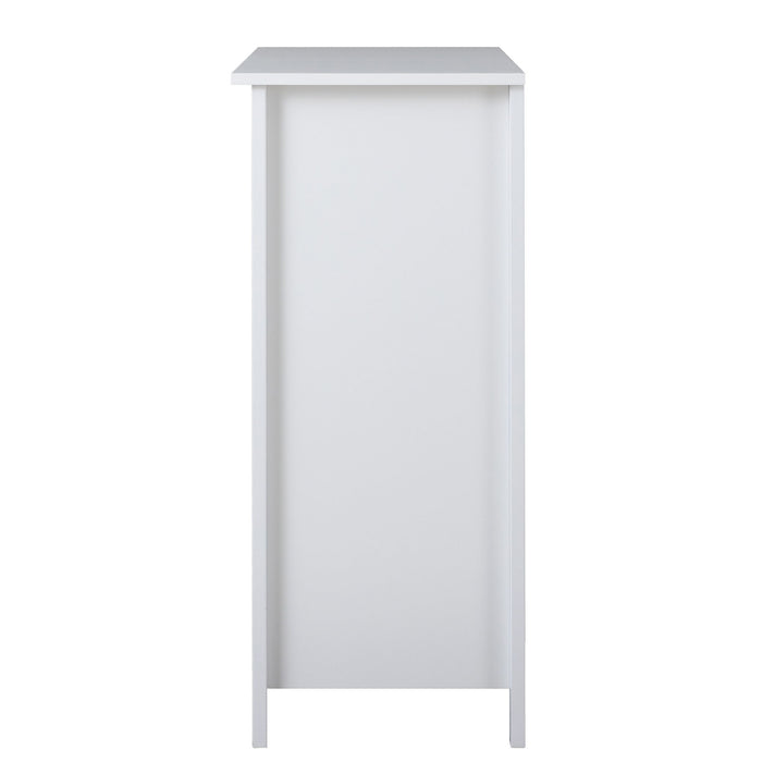 Drawer Dresser Cabinet Bar Cabinet, Storge Cabinet, Lockers, Retro Round Handle, Can Be Placed In The Living Room, Bedroom, Dining Room - Antique White