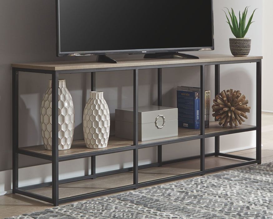 Wadeworth - Brown / Black - Extra Large TV Stand Unique Piece Furniture