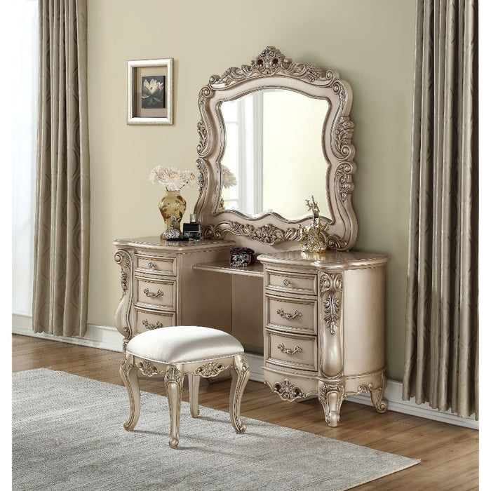 Gorsedd - Vanity Desk - Antique White Unique Piece Furniture