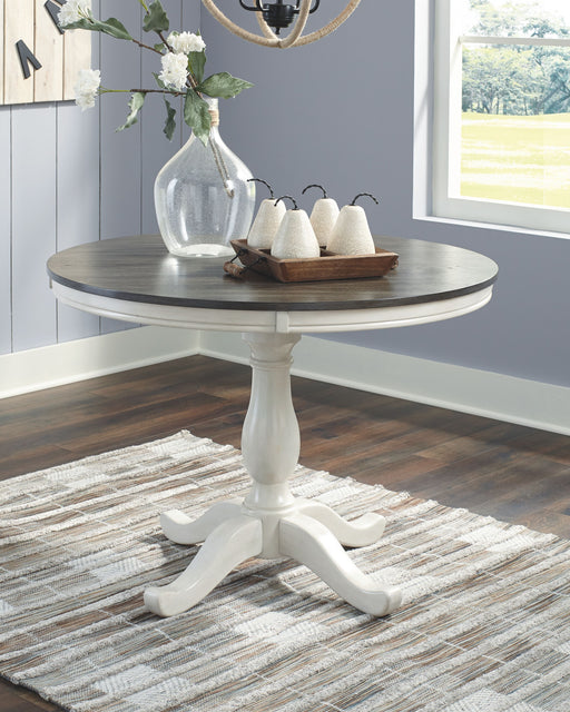 Nelling - White / Brown / Beige- Dining Room Table Unique Piece Furniture