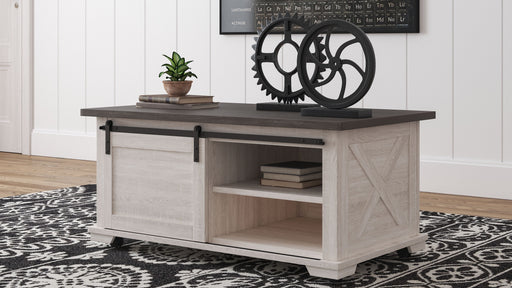 Dorrinson - White / Black / Gray - Rectangular Cocktail Table Unique Piece Furniture