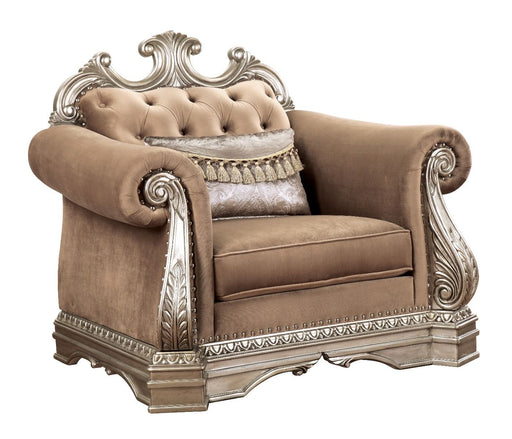 Northville - Chair - Velvet & Antique Silver Unique Piece Furniture