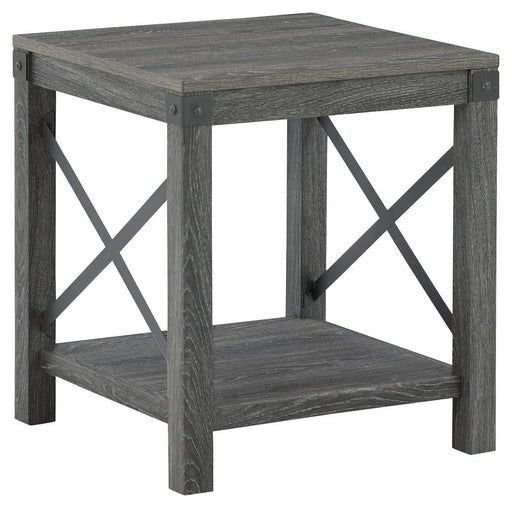 Freedan - Grayish Brown - Square End Table Unique Piece Furniture